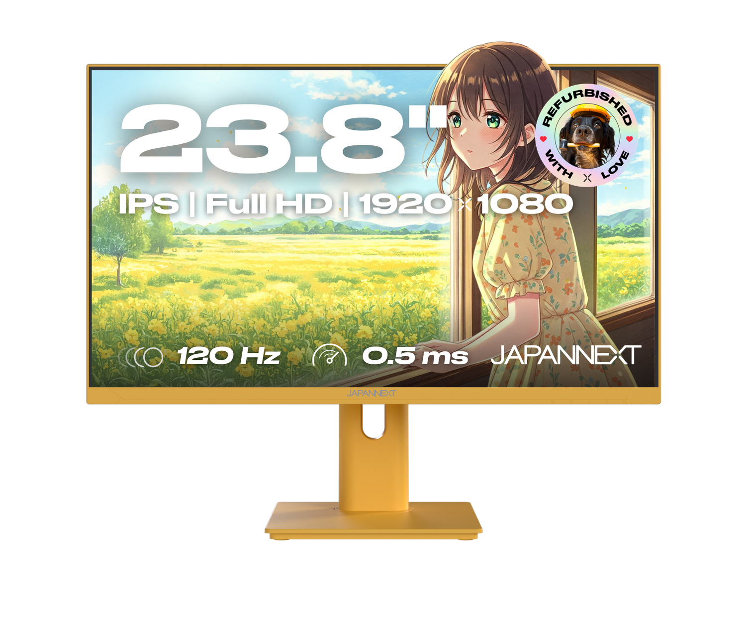 Monitor Gaming | 23,8" | IPS | Full HD | 120Hz | Blanco pastel