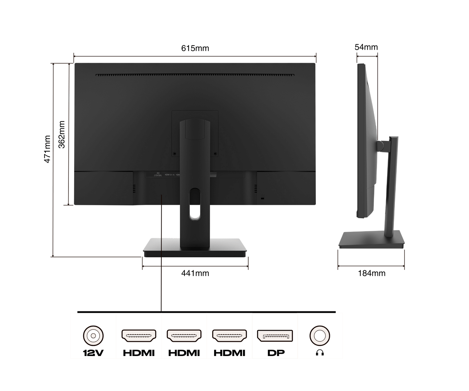 Monitor de PC para oficina | 27&quot; | 4K UHD | 60Hz