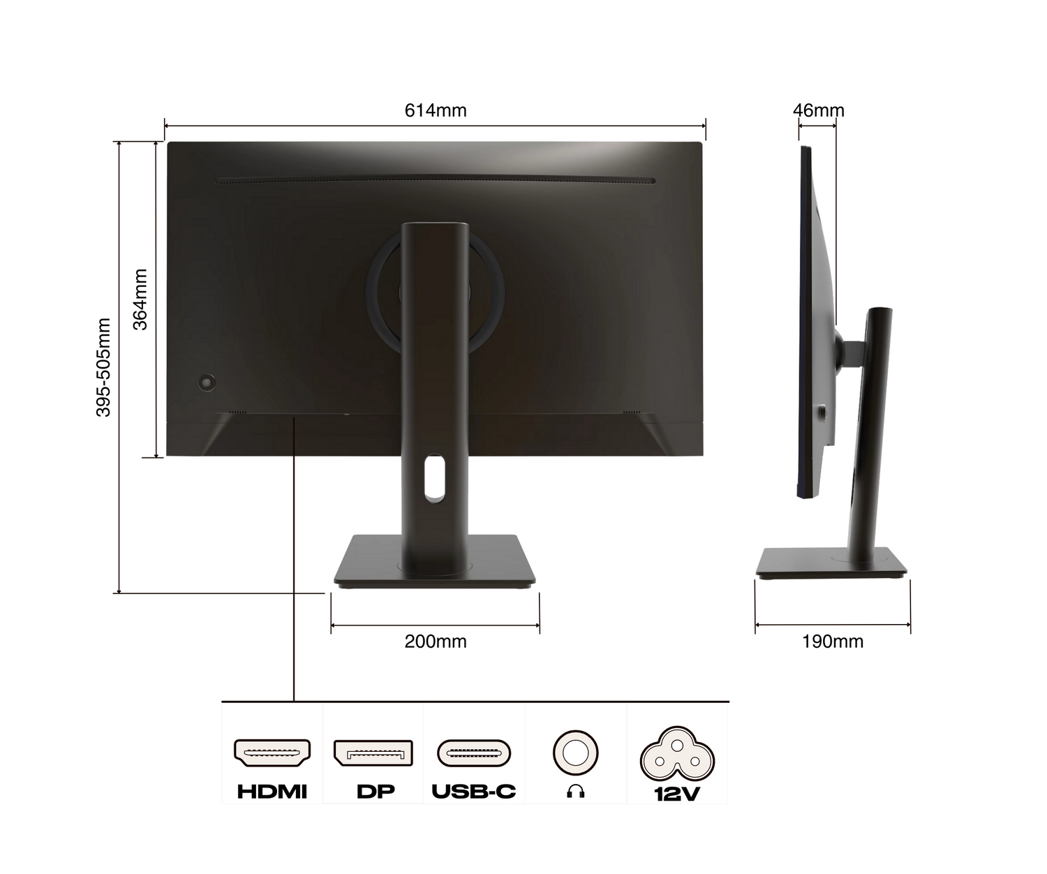 Monitor de PC para oficina | 27&quot; | FULL HD | 100 Hz | USB-C (+ carga de 65W)