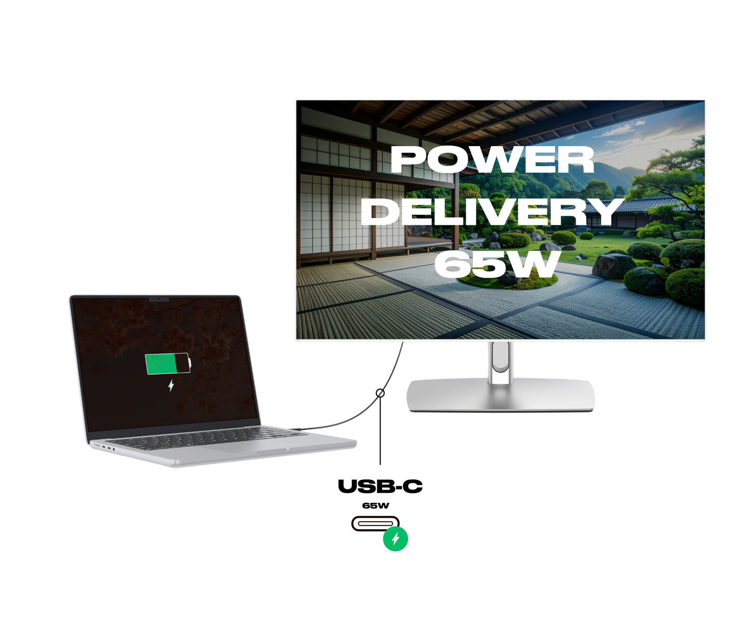 Monitor para oficina | 27&quot; | WQHD | Táctil | USB-C (+carga de 65W) | KVM | Blanco