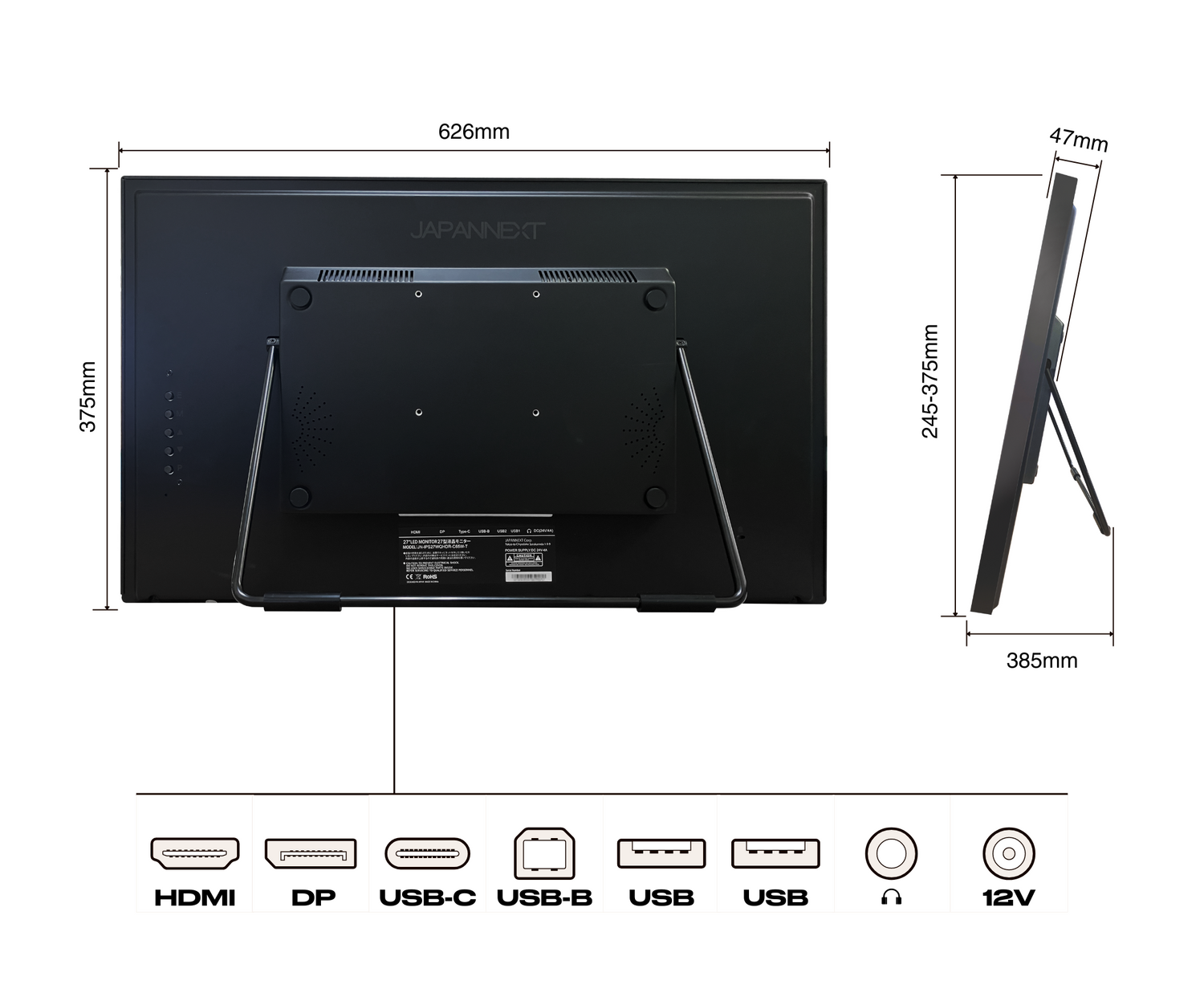 Monitor de PC para oficina | Táctil | 27&quot; | WQHD | USB-C (+ carga de 65W)