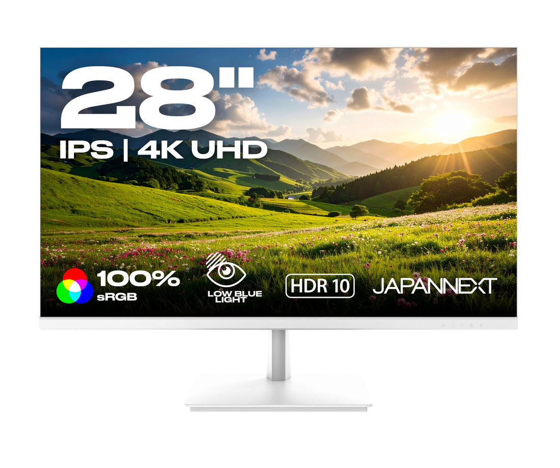 Monitor de PC para oficina | 28" | 4K UHD | Blanco