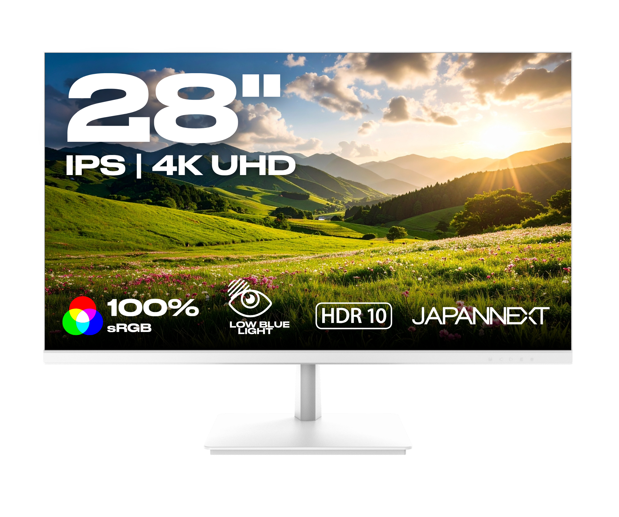 Monitor de PC para oficina | 28&quot; | 4K UHD | Blanco