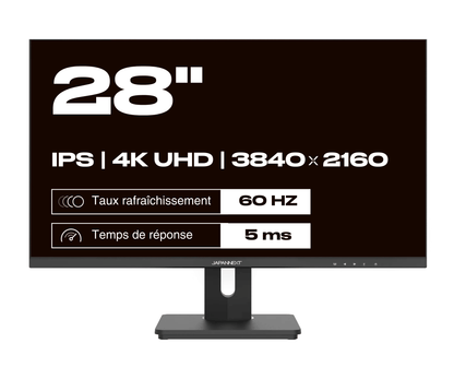 Monitor PC de oficina | 28&quot; | 4K UHD | USB-C (+ carga de 65W)