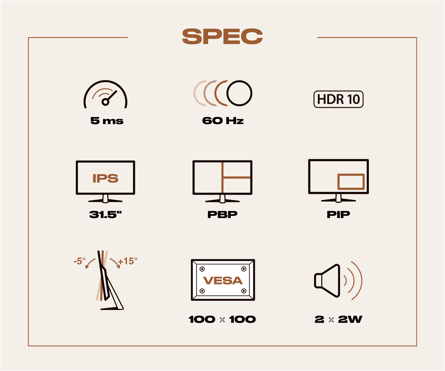 Monitor de PC para oficina | 31,5&quot; | 4K UHD | 60Hz