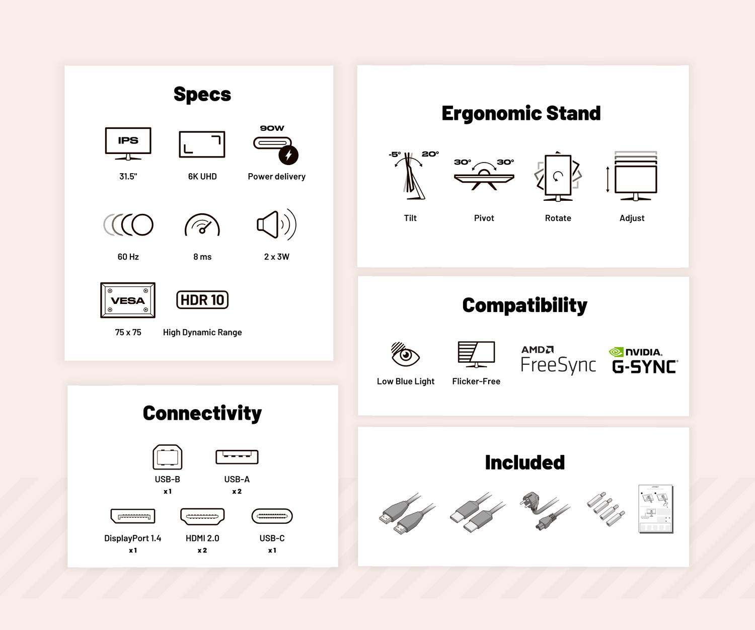 Monitor PC de Oficina | 31,5" | 6K | 60Hz