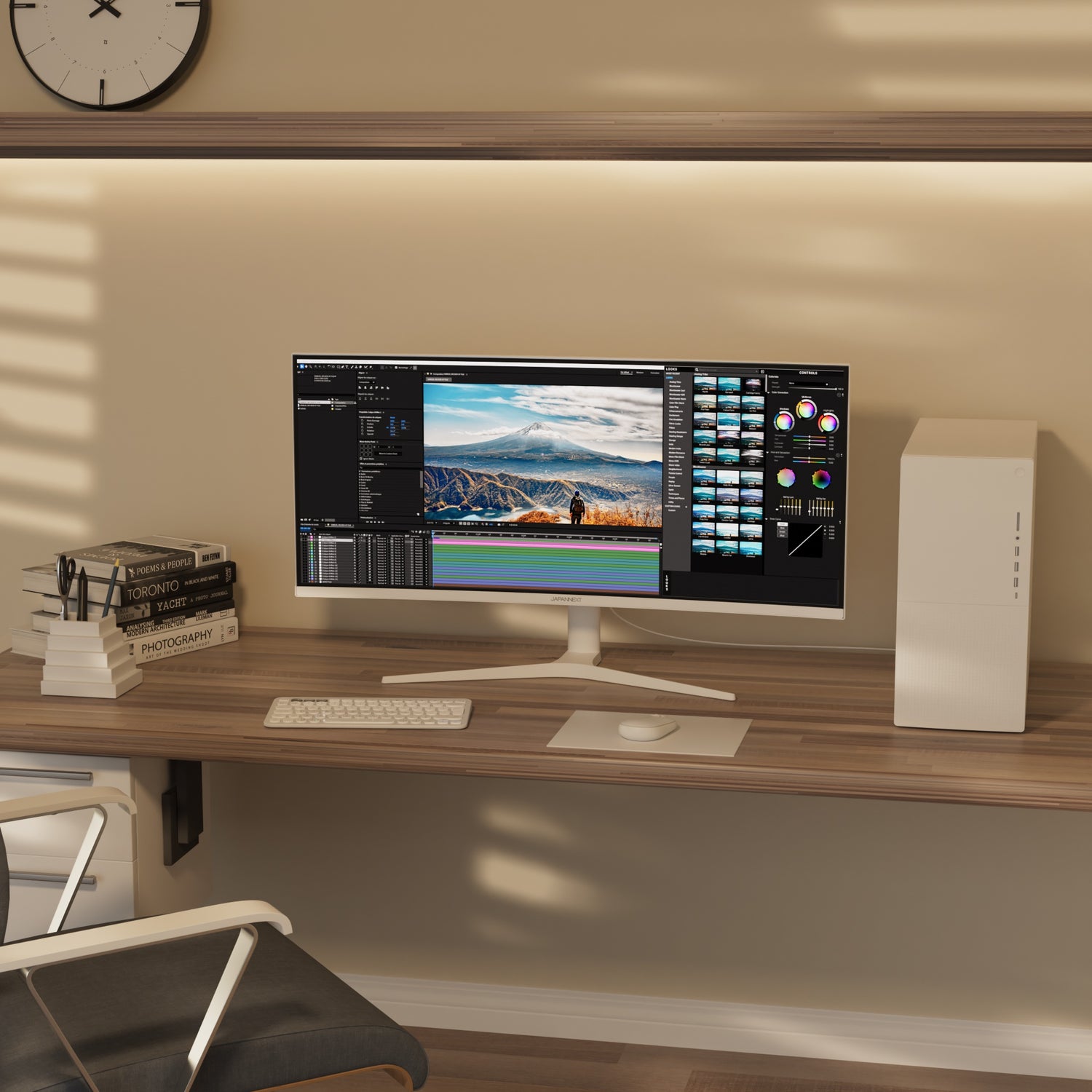 Monitor de PC curvo | 34&quot; | UWQHD | IPS | Blanco