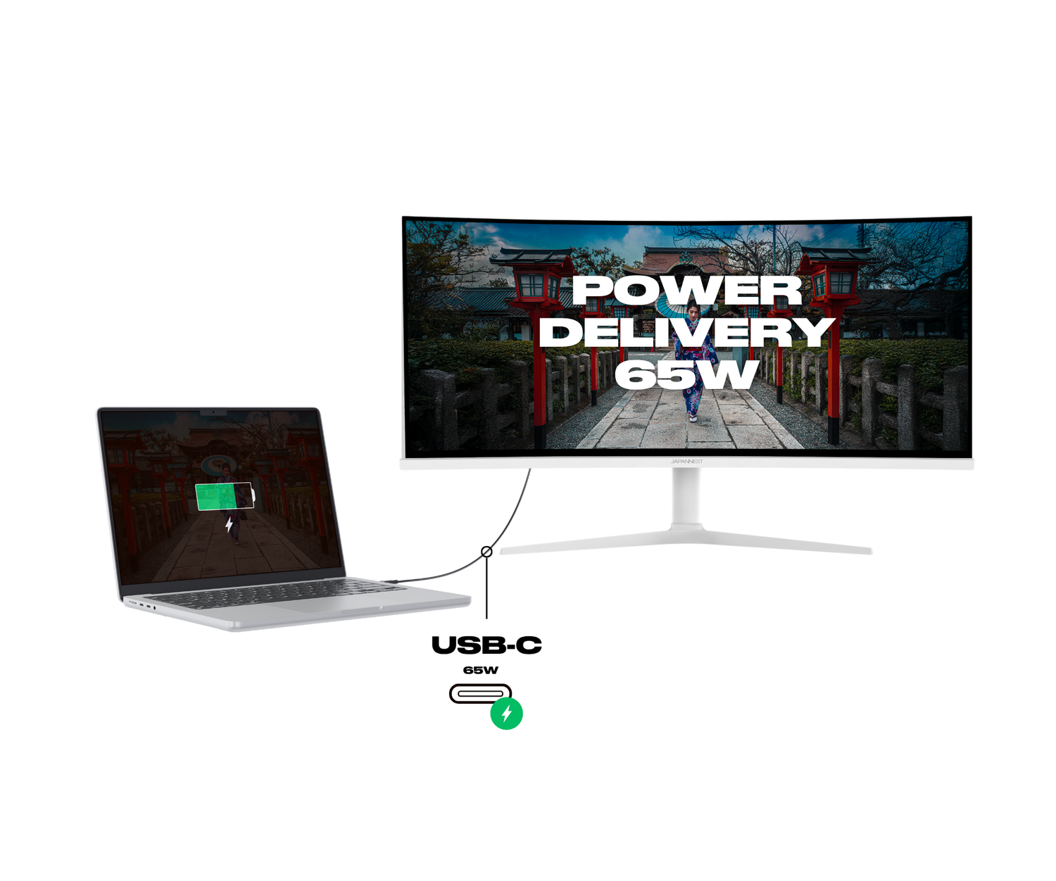 Monitor de PC curvo | 34&quot; | UWQHD | IPS | Blanco