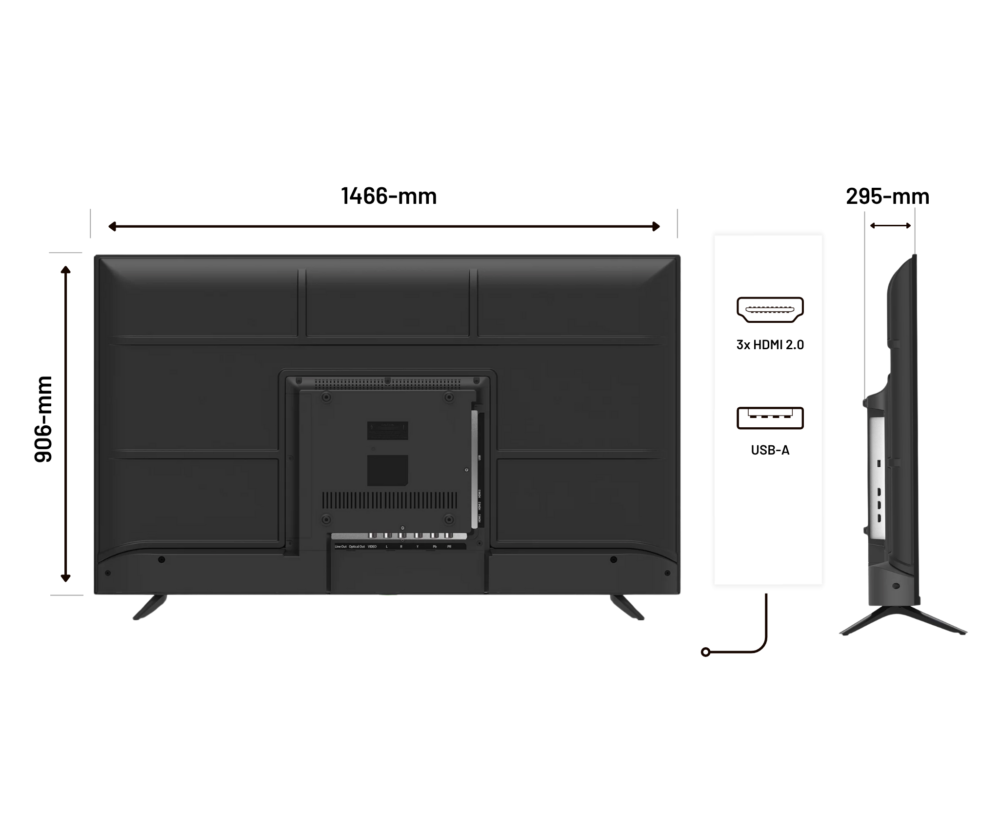 Monitor de visualización dinámica | 65&quot; | UHD/4K