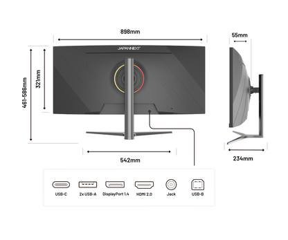 Monitor curvo | 37,5&quot; | UWQHD+ | Panel IPS