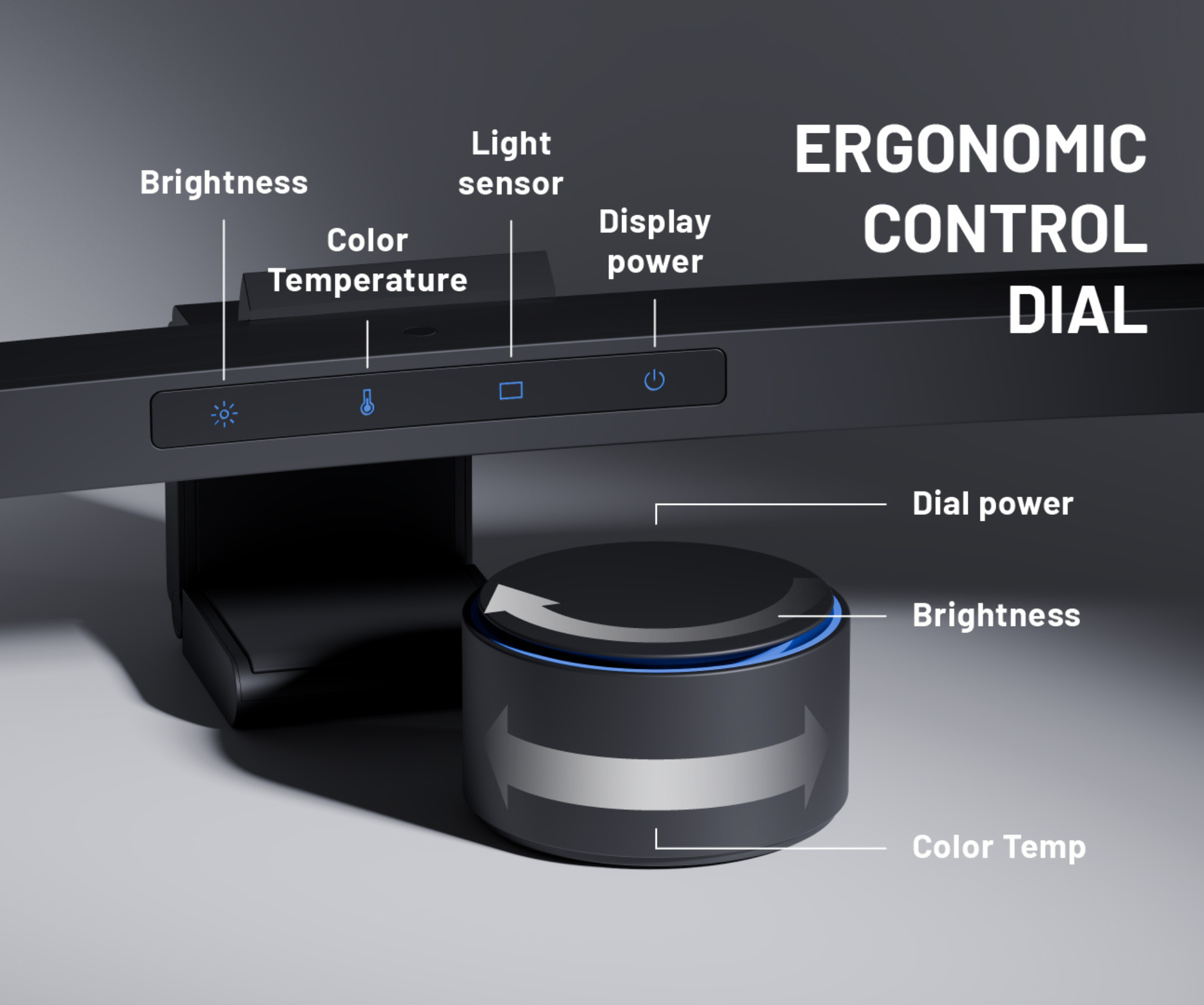 Lámpara de escritorio | retroiluminación LED | con mando a distancia