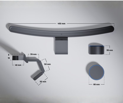 Lámpara de escritorio | retroiluminación LED | con mando a distancia
