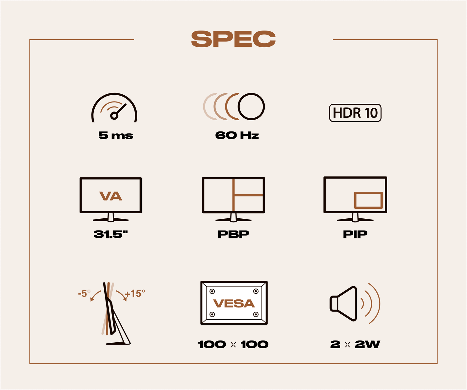 Monitor de PC para oficina | 31,5&quot; | 4K UHD | 60Hz