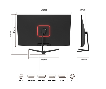 Monitor de PC para oficina | 31,5&quot; | 4K UHD | 60Hz