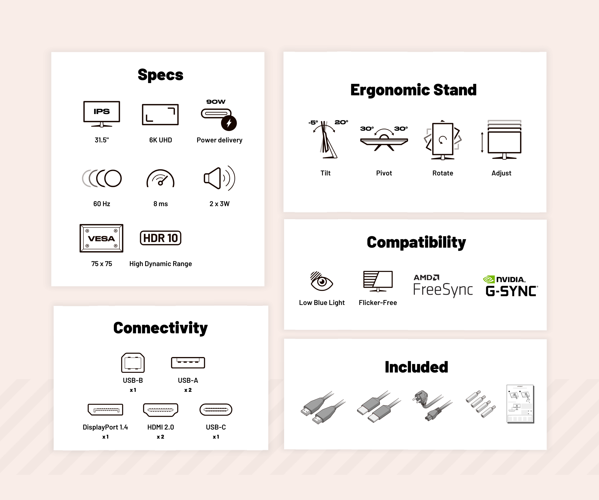 Monitor PC de Oficina | 31,5" | 6K | 60Hz