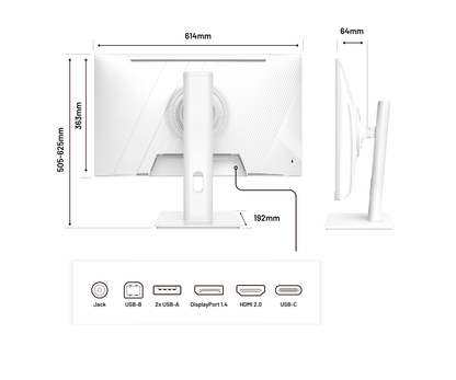 Monitor de PC para oficina | 27&quot; | WQHD | Blanco