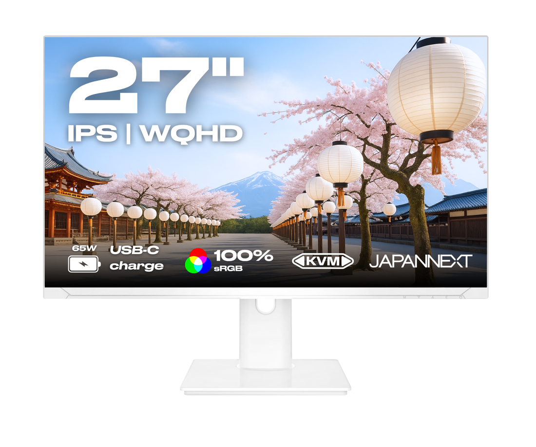 Monitor de PC para oficina | 27" | WQHD | Blanco