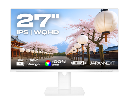 Monitor de PC para oficina | 27&quot; | WQHD | Blanco