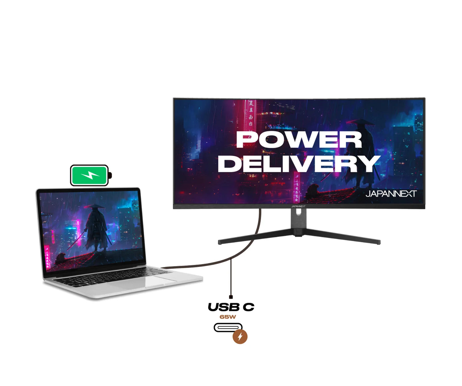 Monitor de PC curvo | 37,5&quot; | UWQHD+ | 144Hz | USB-C (+ carga de 65W)