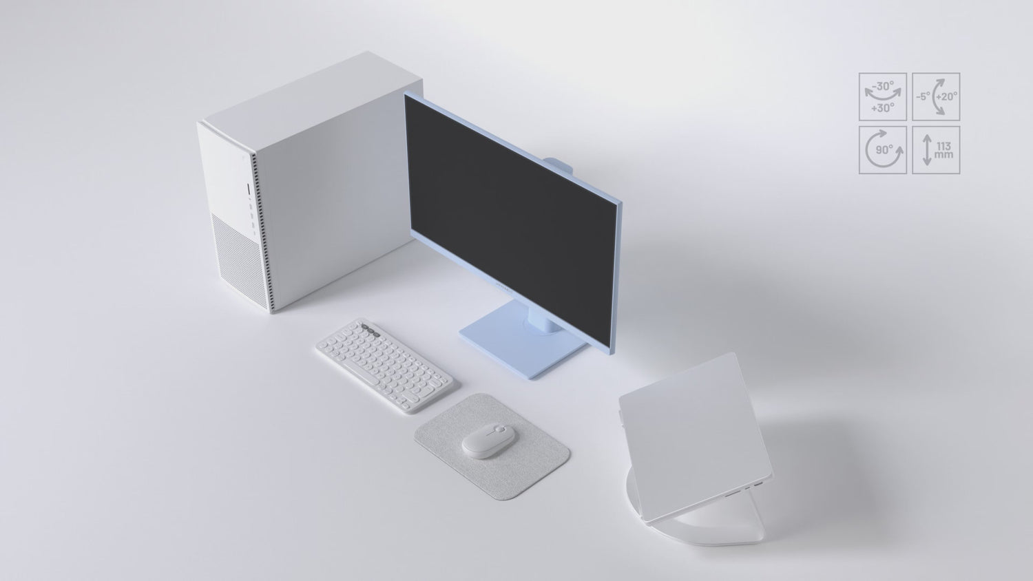 Monitor Gaming | 23,8&quot; | IPS | FHD | 120 Hz | Azul pastel