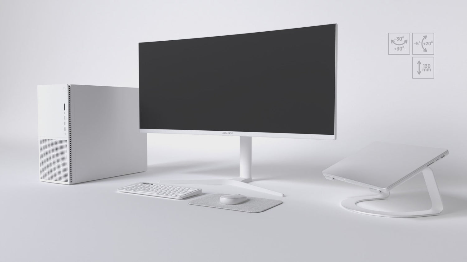 Monitor de PC curvo | 34&quot; | UWQHD | IPS | Blanco