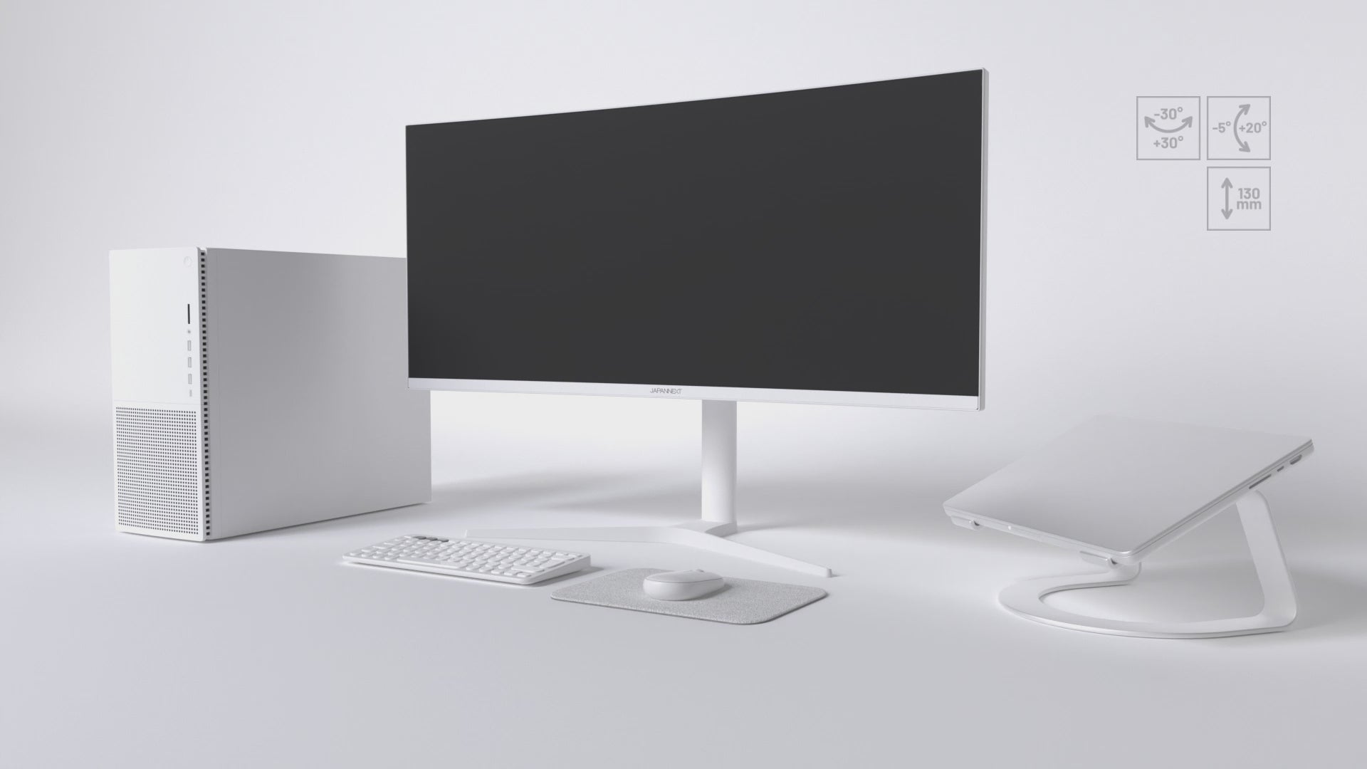 Monitor de PC curvo | 34&quot; | UWQHD | IPS | Blanco